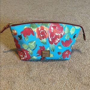 Dooney & Bourke Floral Cosmetic Bag - Blue and Red
